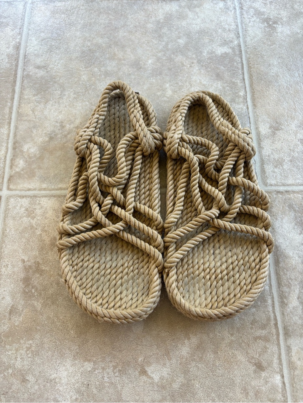 Rope-Style Unisex Sandals — Natural Tan